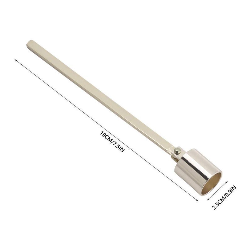 MUXSAM 1Pc 7.5x0.9in Candle Extinguisher Snuffer Candlesnuffers with Long Handle & Straight Tube for Tea Light Candles Wedding Altar Fireplace Church Wedding Candle Fire Extinguishing(Gold.) - Image 3